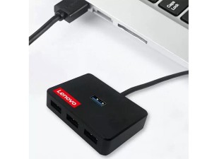 هاب 4 پورت با کابل 50 سانتی‌متری لنوو Lenovo 4Ports USB3.0 Hub X1-04A