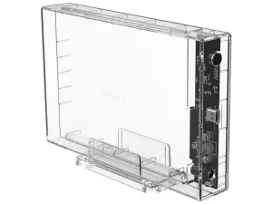 باکس هارد درایو 3.5 اینچی اوریکو ORICO 3159C3-G2-EU-CR-BP Transparent Series 3.5-inch Type-C Hard Drive Enclosure with Holder