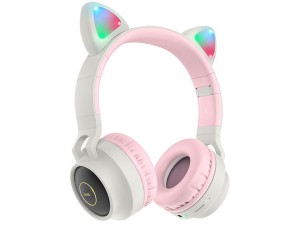 هدفون بلوتوث کودکان هوکو Hoco Headphones W27 Cat ear wireless wired