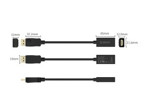 مبدل دیسپلی پورت به اچ دی ام آی اوریکو ORICO ORICO DP to HDMI HD Adapter XD-DFH4