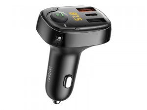 شارژر فندکی یو اس بی و تایپ سی و گیرنده بلوتوث ویوو Wiwu Car Charger PC600