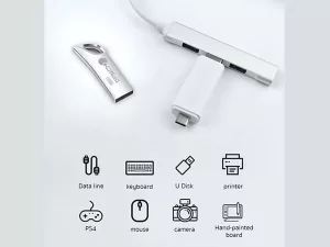 هاب چهار پورت یو اس بی کوتتسی Coteetci 4in1 4 port usb2.0*3 usb3.0*1 HUB 83003-TS