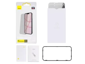 گلس حریم شخصی تمام صفحه آیفون 13 مینی بیسوس(پک 2 تایی) Baseus iPhone 13 Mini Anti-Spy Glass Film SGBL020602