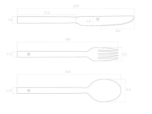 ست قاشق، چنگال و کارد شیائومی Xiaomi Huohou HU0023 Stainless Steel Knife Fork And Spoon