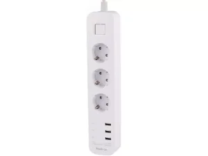 چند راهی برق ارت دار سه سوکت و سه یو اس بی هادرون Hadron P323 3 AC Outlets 3 USB Power Strip