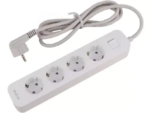 چند راهی برق ارت دار چهار سوکت هادرون Hadron P24 4 AC Way Power Strip 16A