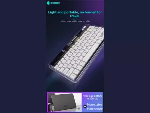 کیبورد بی سیم کریستالی کوتتسی Coteetci Bluetooth Crystal keyboard 84008