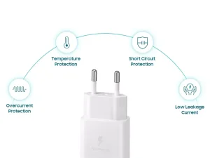 شارژر اصلی فست شارژ 15 وات سامسونگ همراه با کابل دو سر تایپ سی یک متری Samsung 15W Type-C With Type-C Cable