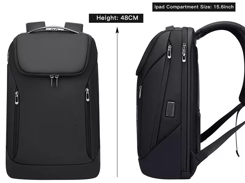 کوله پشتی یو اس بی دار ضد آب لپ تاپ 15.6 اینچ بنج Bange BG-2517 Men Business Backpack