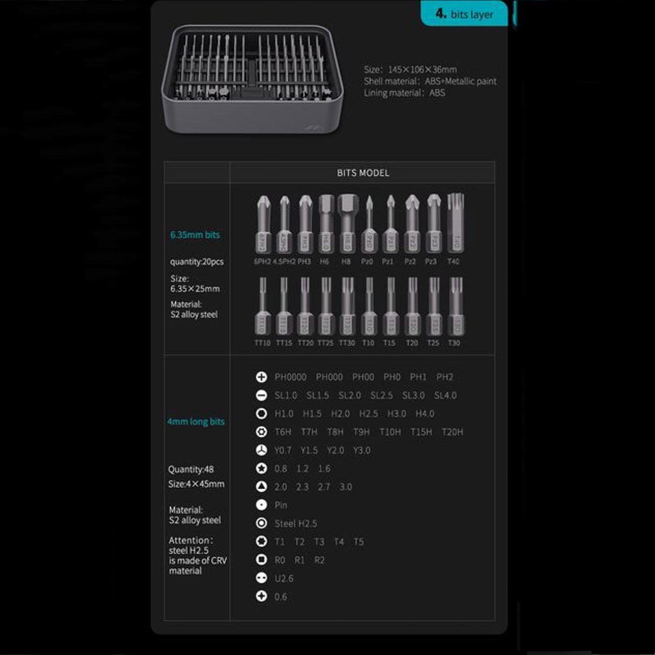 جعبه ابزار و مجموعه پیچ گوشتی 100 عددی یوپین شیائومی JM-FM3