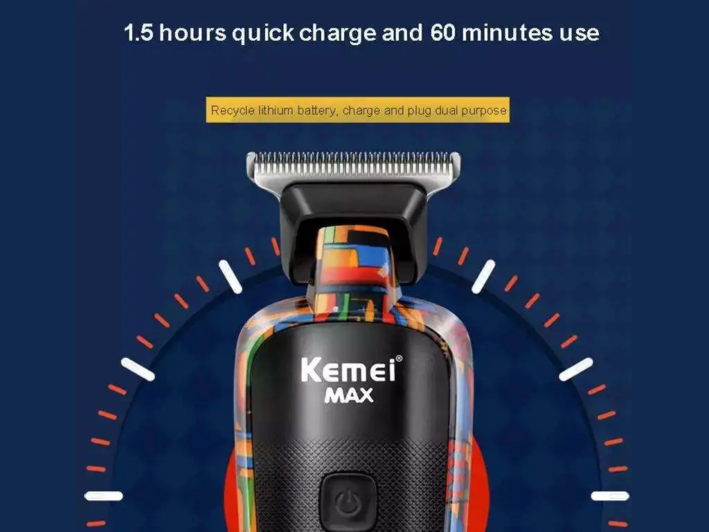 ماشین اصلاح موی سر و صورت شارژی کمی Kemei Rechargeable Hair Trimmer KM-MAX5090