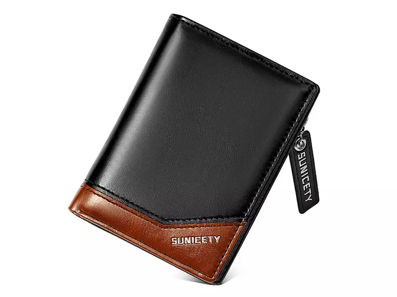 کیف پول و جاکارتی مردانه کوچک زیپ دار سانی ستی SUNICETY S3004 zipper short men&#39;s wallet