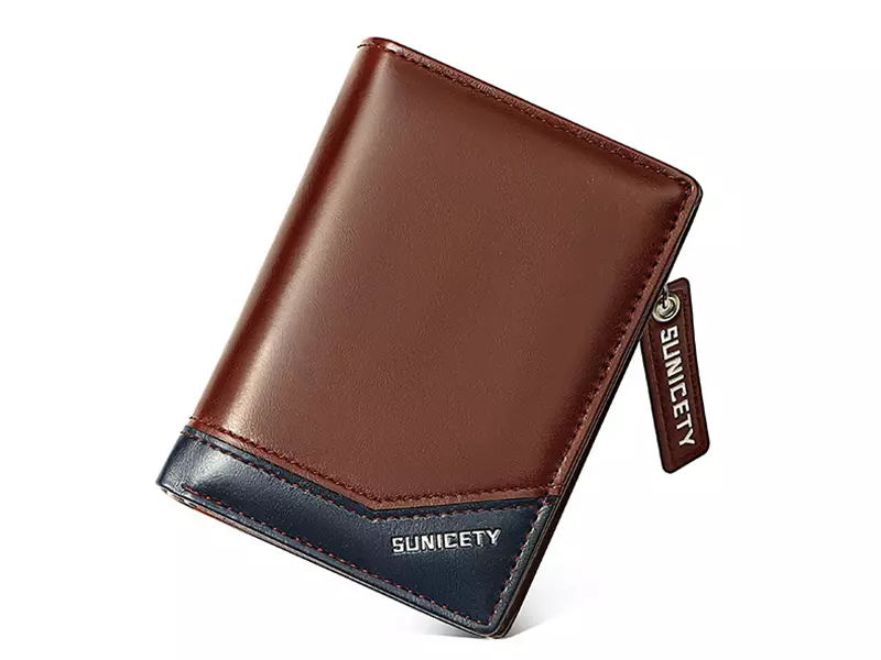 کیف پول و جاکارتی مردانه کوچک زیپ دار سانی ستی SUNICETY S3004 zipper short men&#39;s wallet