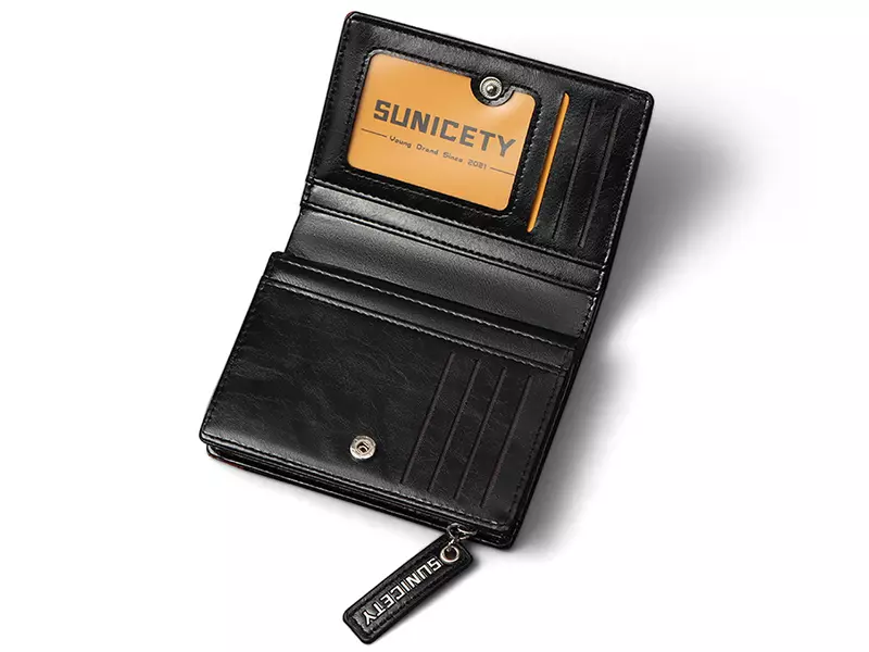 کیف پول و جاکارتی مردانه کوچک زیپ دار سانی ستی SUNICETY S3004 zipper short men&#39;s wallet