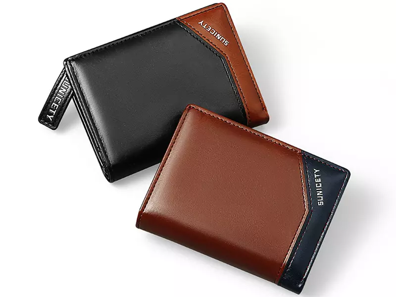 کیف پول و جاکارتی مردانه کوچک زیپ دار سانی ستی SUNICETY S3004 zipper short men&#39;s wallet