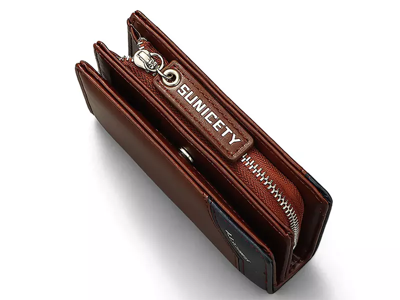 کیف پول و جاکارتی مردانه کوچک زیپ دار سانی ستی SUNICETY S3004 zipper short men&#39;s wallet