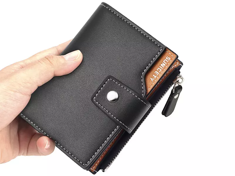 کیف پول و جاکارتی مردانه کوچک سانی ستی SUNICETY S3064 Men&#39;s Leather Short Wallet Card Holder