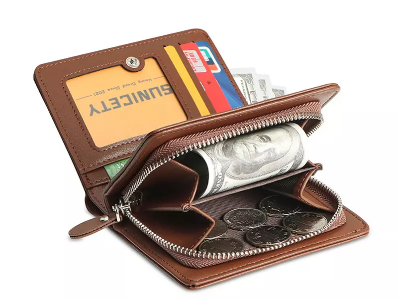 کیف پول و جاکارتی مردانه کوچک سانی ستی SUNICETY S3063 short men&#39;s wallet card bag