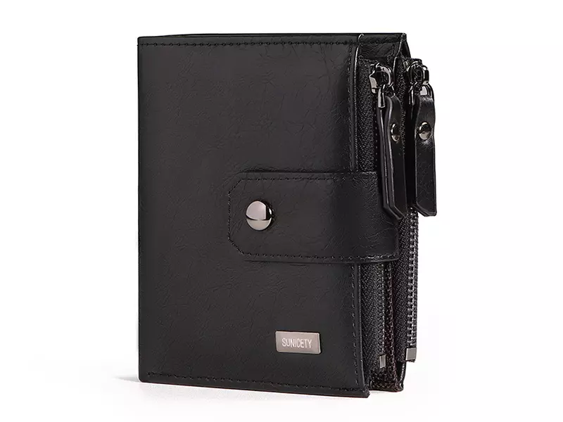 کیف پول و جاکارتی مردانه کوچک سانی ستی SUNICETY S3038 leather thin short men&#39;s wallet zipper wallet