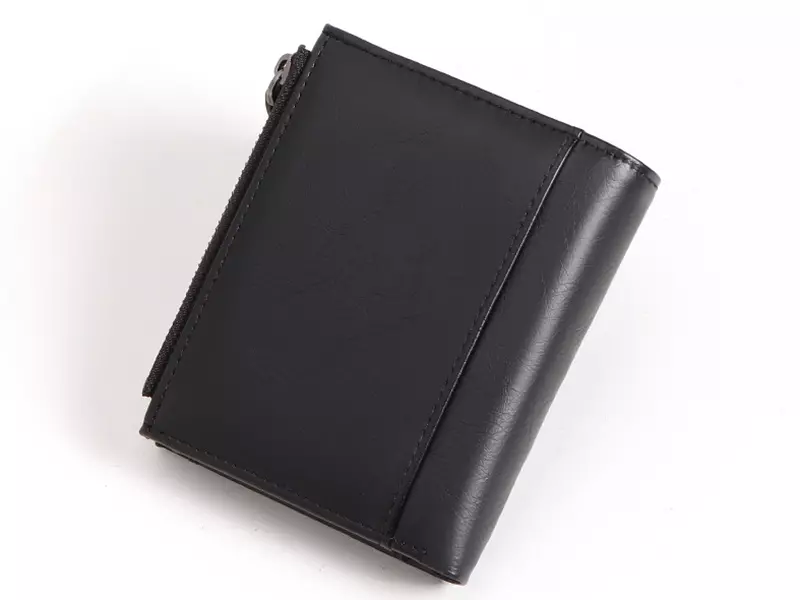 کیف پول و جاکارتی مردانه کوچک سانی ستی SUNICETY S3038 leather thin short men&#39;s wallet zipper wallet