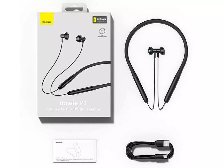 هندزفری بلوتوث گردنی بیسوس Baseus P1 Bowie Wireless Earphones NGPB000001