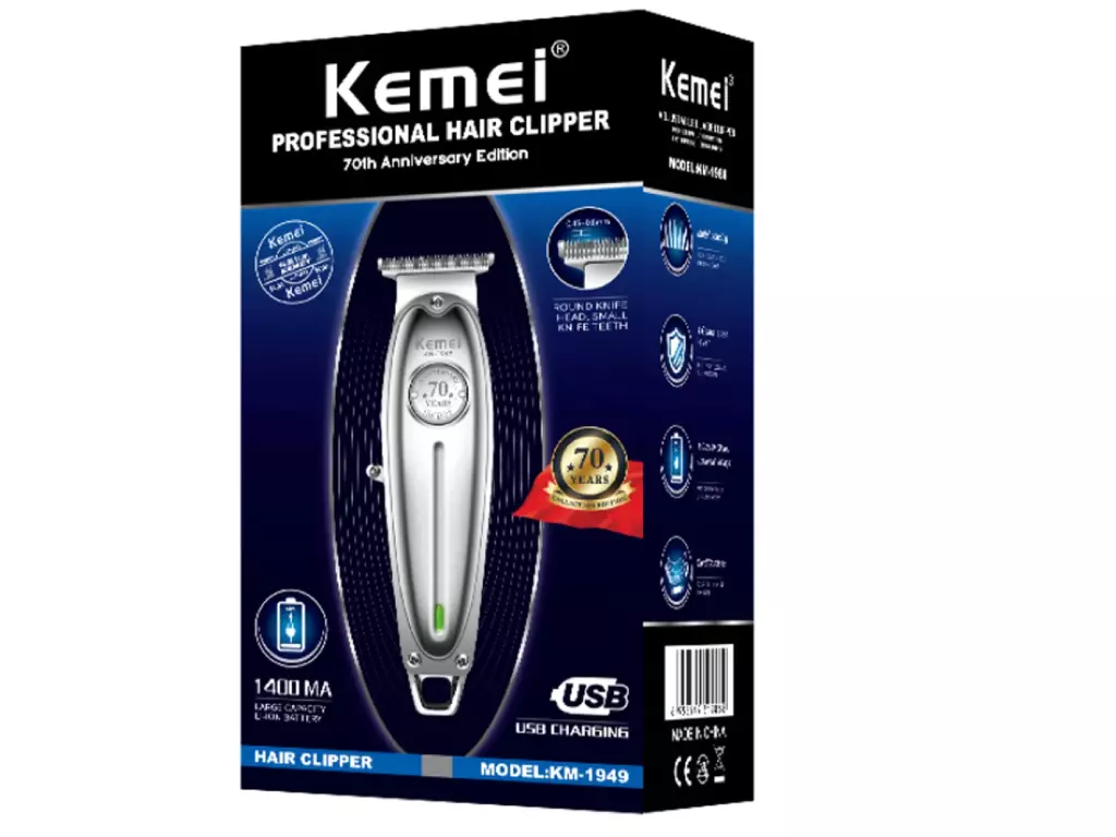 ماشین اصلاح موی سر و صورت شارژی کمی Kemei Rechargeable Hair Trimmer KM-1949