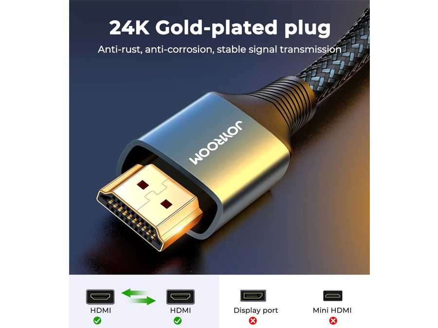 کابل اچ‌دی‌ام‌آی 2 متری جویروم JOYROOM SY-20H1 HDMI To HDMI Cable