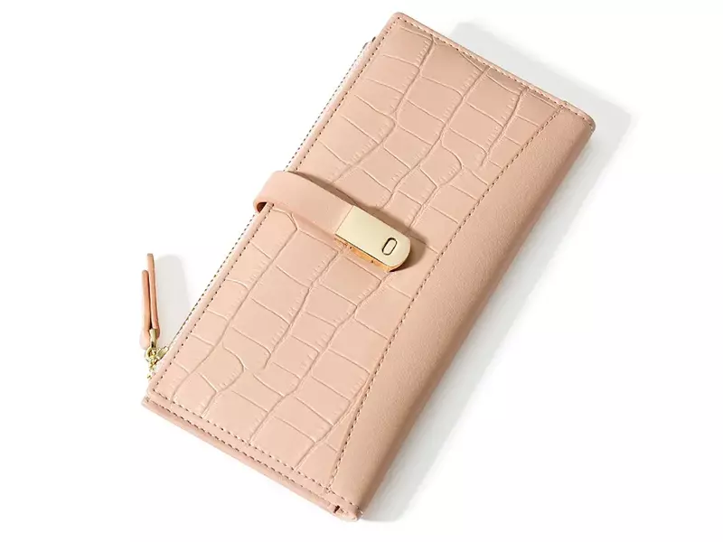 کیف پول زنانه با ظرفیت بالا TAOMICMIC Y8804 Croc Grain Long Wallet