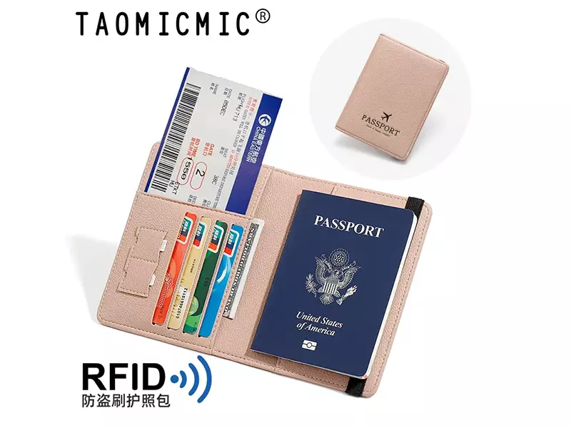 کیف پاسپورت و مدارک کش دار TAOMICMIC Y8643 pu leather purse passport holder wallet