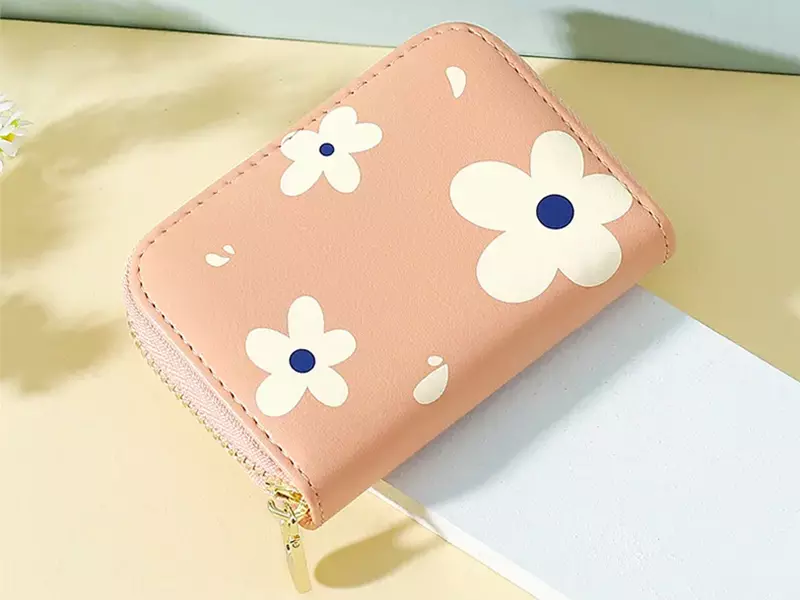 کیف پول و کارت دخترانه گلدار TAOMICMIC Y8376 PU leather credit card holder girl wallet