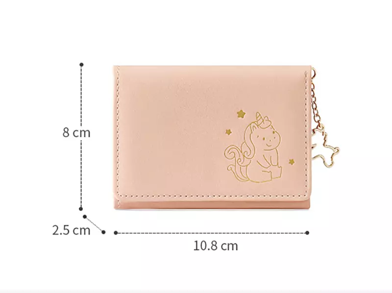 کیف پول زنانه فانتزی کوچک تائومیک میک TAOMICMIC Y8938 Cartoon Unicorn Anime Small Trifold Wallet