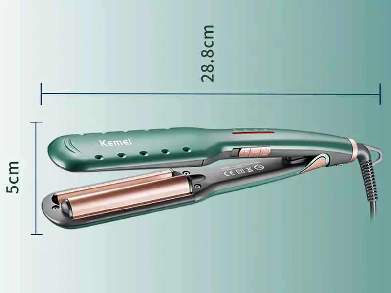 فرکننده و حالت دهنده موی سر حرفه‌ای مسافرتی کمی Kemei Salon Hair Straightener Curling Iron Km-2053