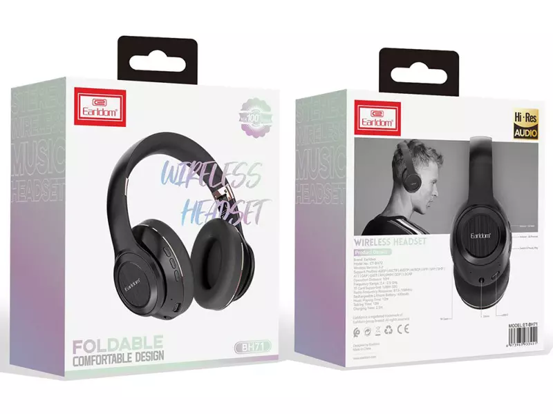 هدفون بلوتوثی تاشو ارلدام Earldom ET-BH71 Wireless Headset With Foldable Comfortable Design