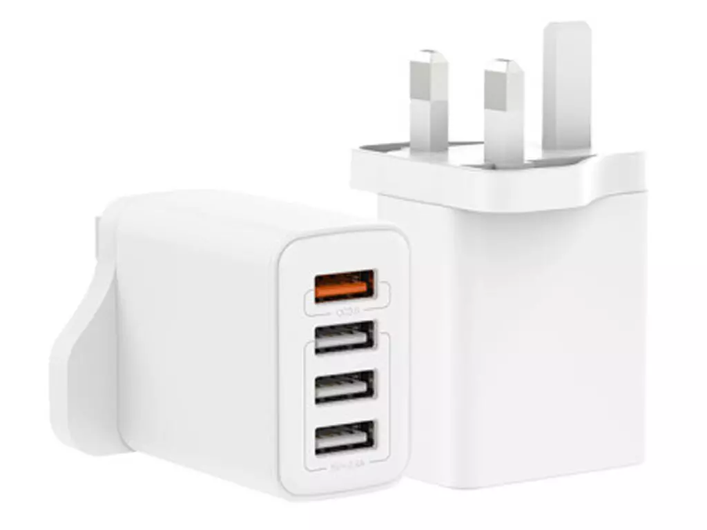 شارژر دیواری 4 پورت یو اس بی 30 وات رسی RECCI RC57U 30W 4 USB PORTS CHARGER