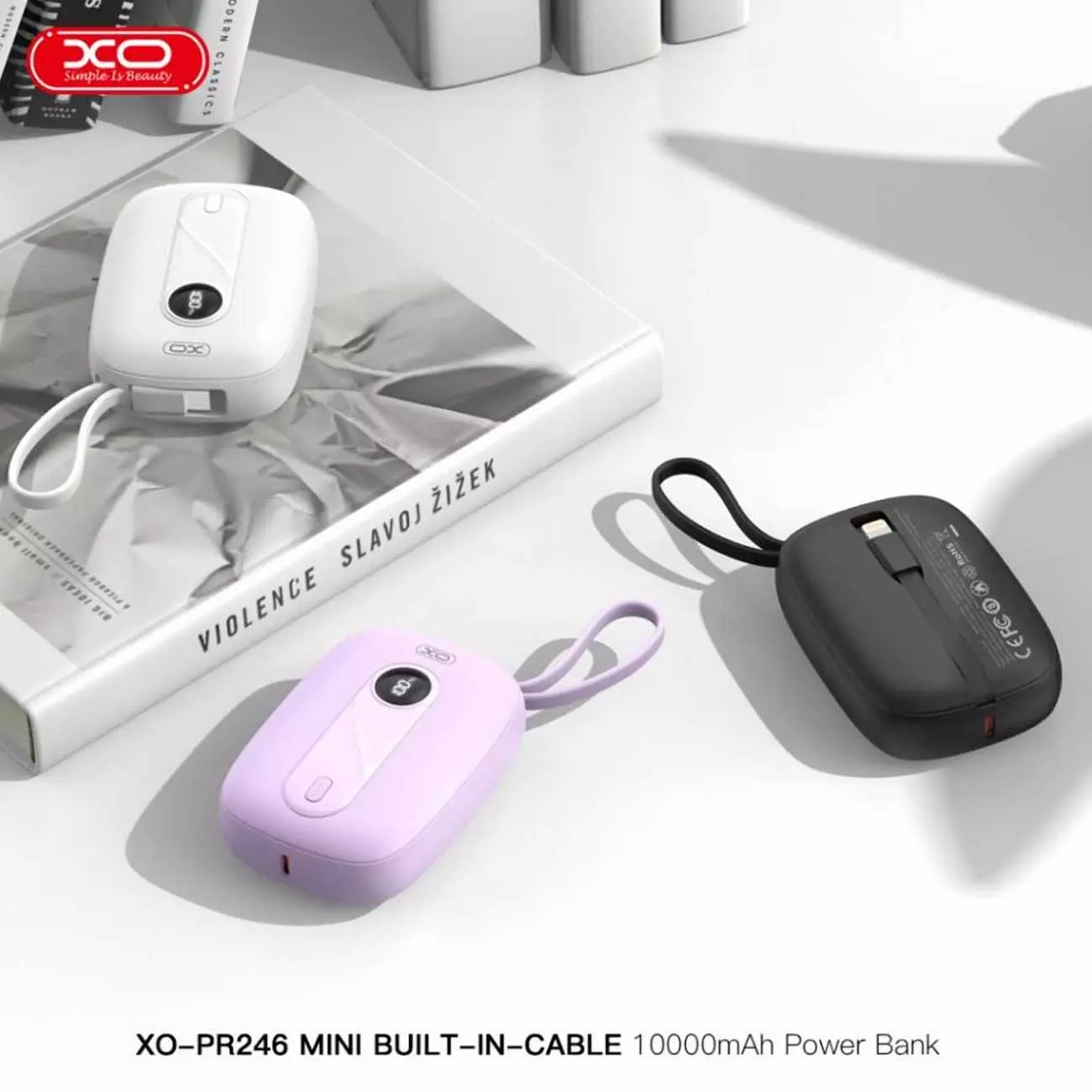 پاوربانک فست شارژ 10000 لایتنینگ و تایپ سی 22.5 وات ایکس او PR246