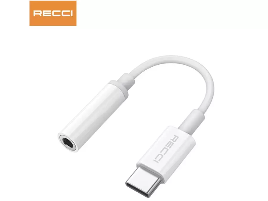 کابل تبدیل تایپ سی به جک 3.5 میلیمتری رسی RECCI RDS-A03 Converter Cable Type-C
