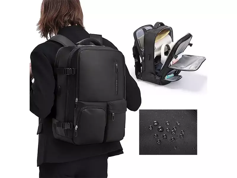 کوله پشتی لپ تاپ 17 اینچ ضدآب مسافرتی یو اس بی دار بنج Bange BG-1800 Ransel Tas Travel Backpack Laptop Kerja Pria USB"