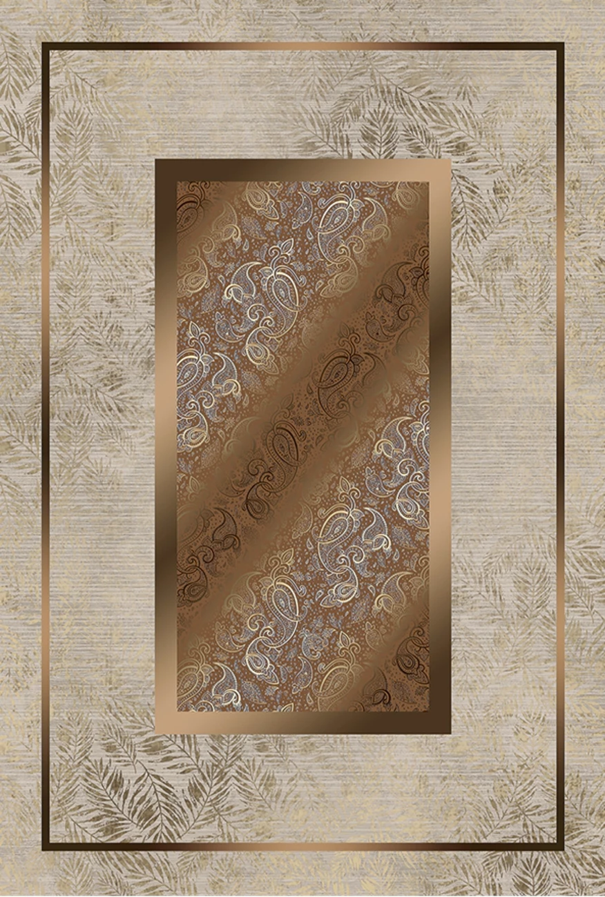 فرش ابریشم ماشینی مدرن و سنتی مناسب حال و پذیرایی برند وارکالا کد ABRISHAM SM 554