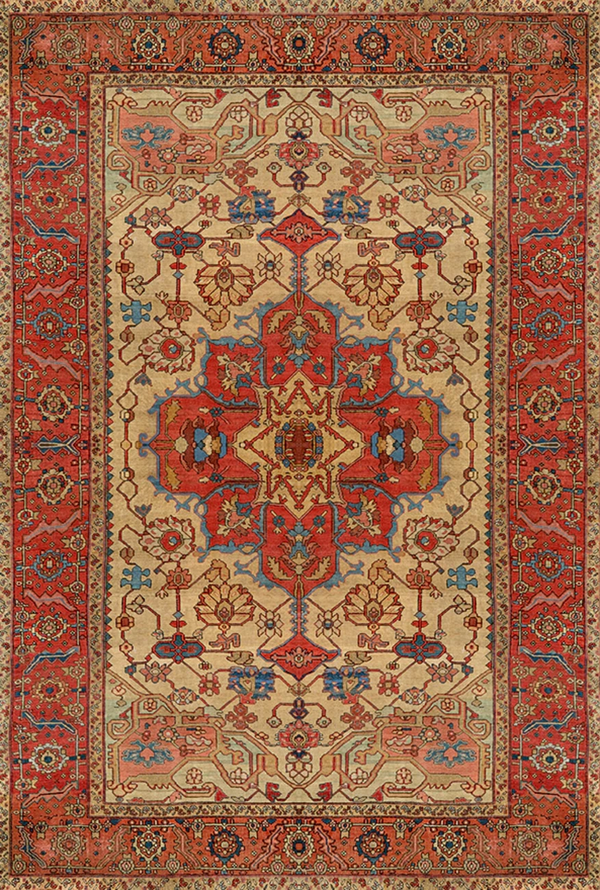 فرش ابریشم ماشینی مدرن و سنتی مناسب حال و پذیرایی برند وارکالا کد ABRISHAM SM 399