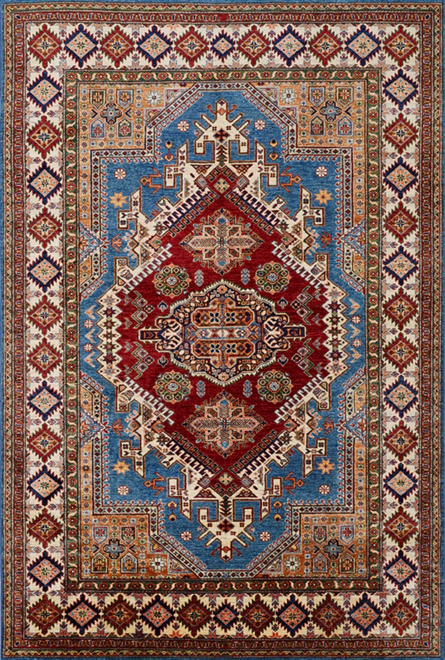 فرش ابریشم ماشینی مدرن و سنتی مناسب حال و پذیرایی برند وارکالا کد ABRISHAM SM 395