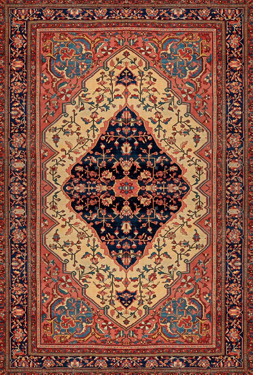 فرش ابریشم ماشینی مدرن و سنتی مناسب حال و پذیرایی برند وارکالا کد ABRISHAM SM 392