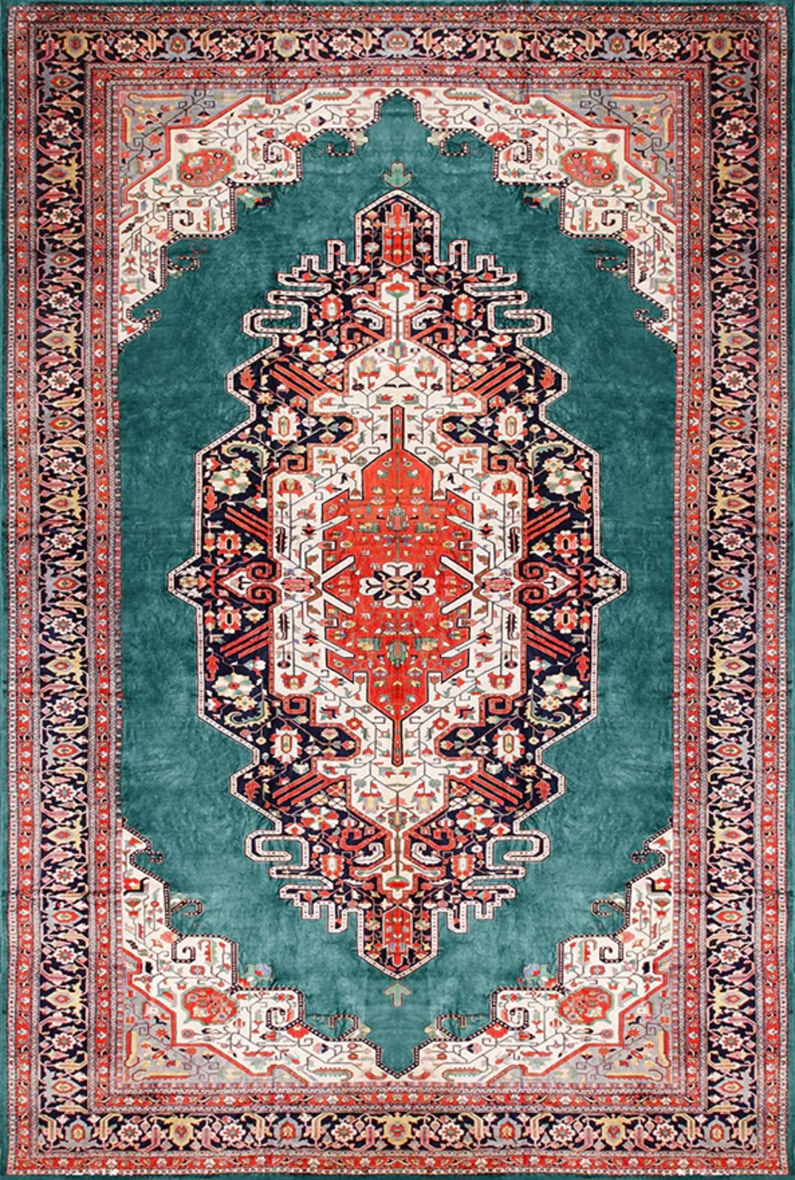 فرش ابریشم ماشینی مدرن و سنتی مناسب حال و پذیرایی برند وارکالا کد ABRISHAM SM 386