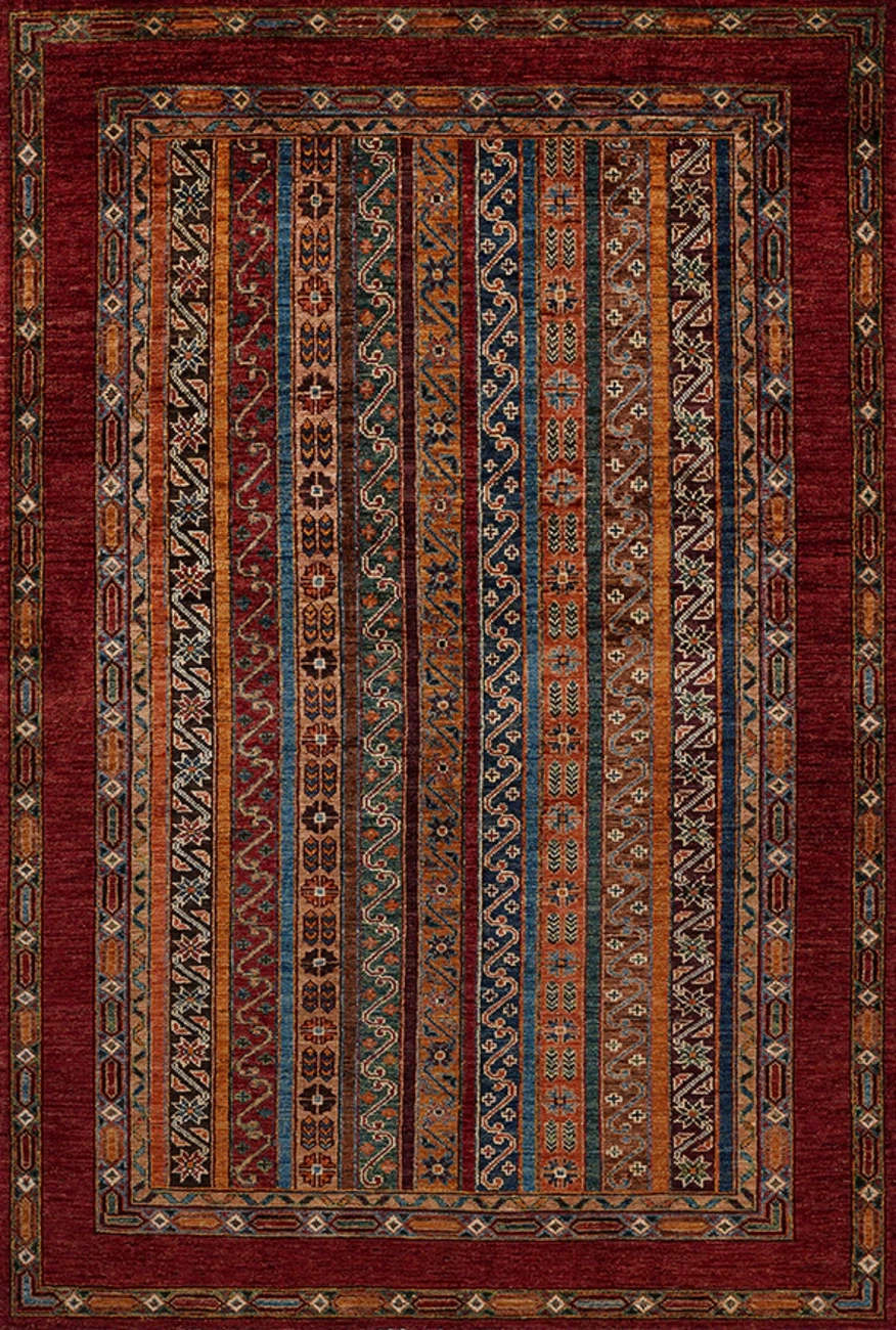 فرش ابریشم ماشینی مدرن و سنتی مناسب حال و پذیرایی برند وارکالا کد ABRISHAM SM 382