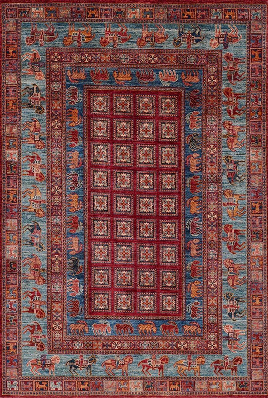 فرش ابریشم ماشینی مدرن و سنتی مناسب حال و پذیرایی برند وارکالا کد ABRISHAM SM 381