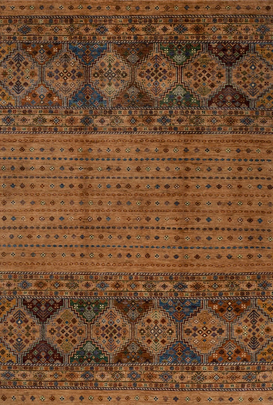 فرش ابریشم ماشینی مدرن و سنتی مناسب حال و پذیرایی برند وارکالا کد ABRISHAM SM 370