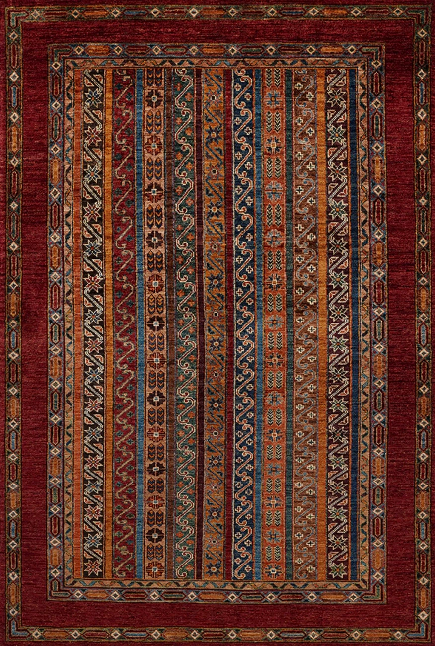 فرش ابریشم ماشینی مدرن و سنتی مناسب حال و پذیرایی برند وارکالا کد ABRISHAM SM 363