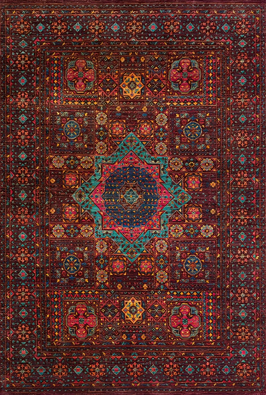 فرش ابریشم ماشینی مدرن و سنتی مناسب حال و پذیرایی برند وارکالا کد ABRISHAM SM 318