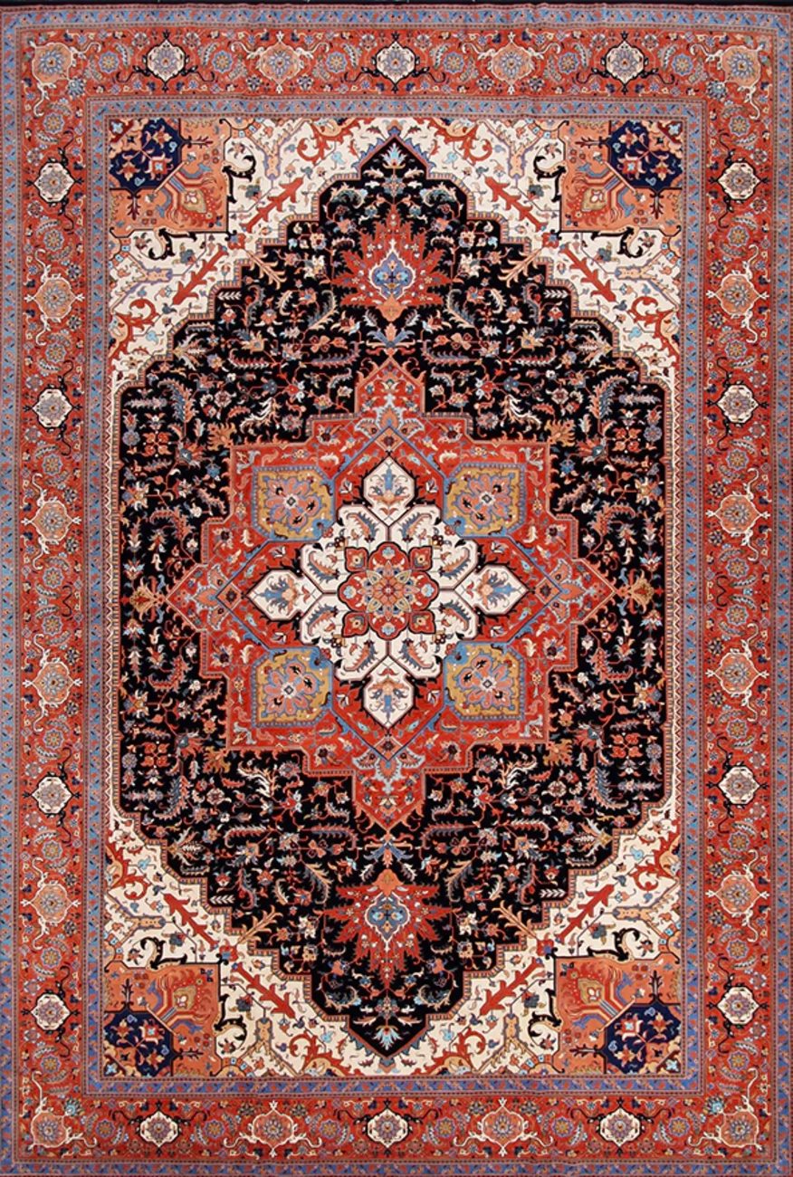 فرش ابریشم ماشینی مدرن و سنتی مناسب حال و پذیرایی برند وارکالا کد ABRISHAM SM 303