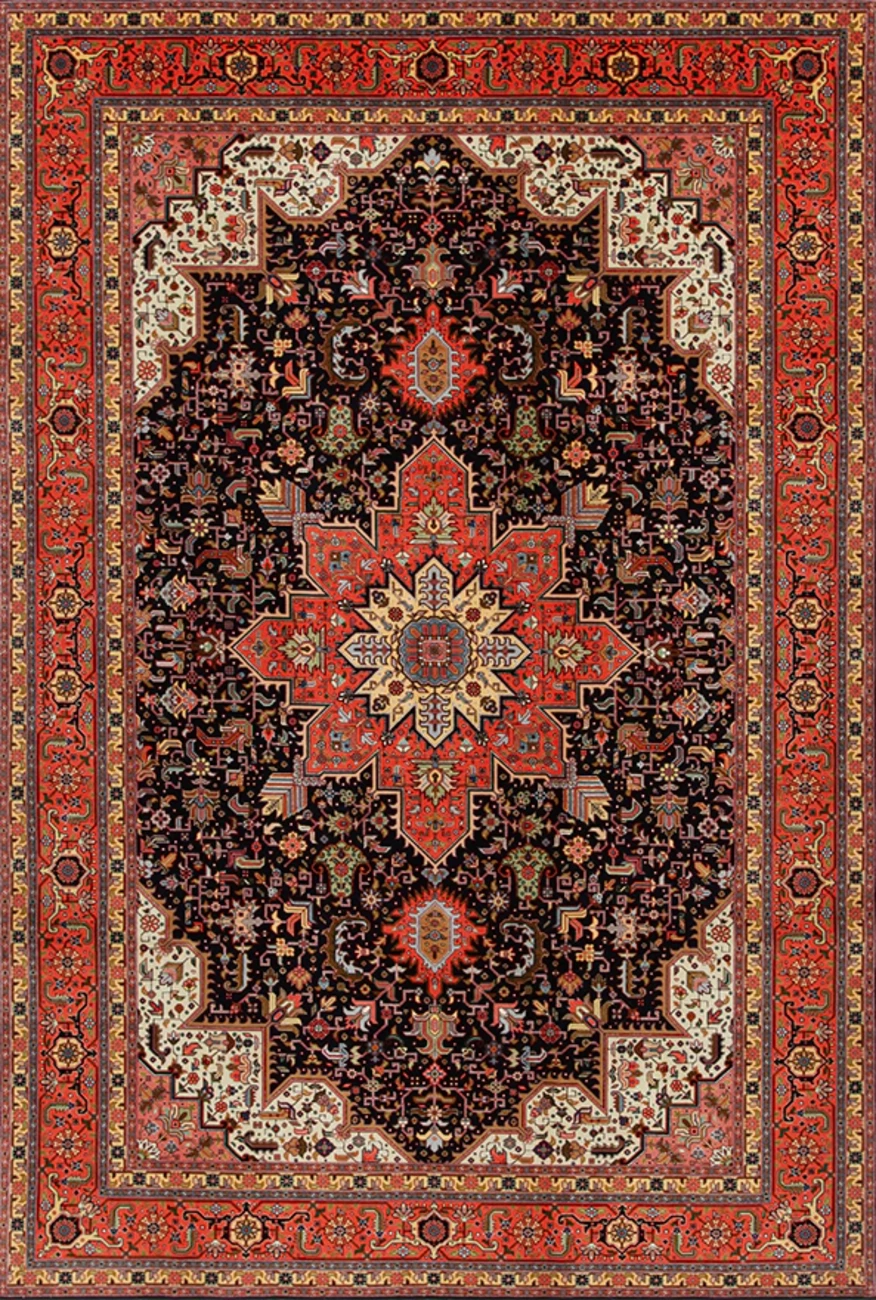 فرش ابریشم ماشینی مدرن و سنتی مناسب حال و پذیرایی برند وارکالا کد ABRISHAM SM 297