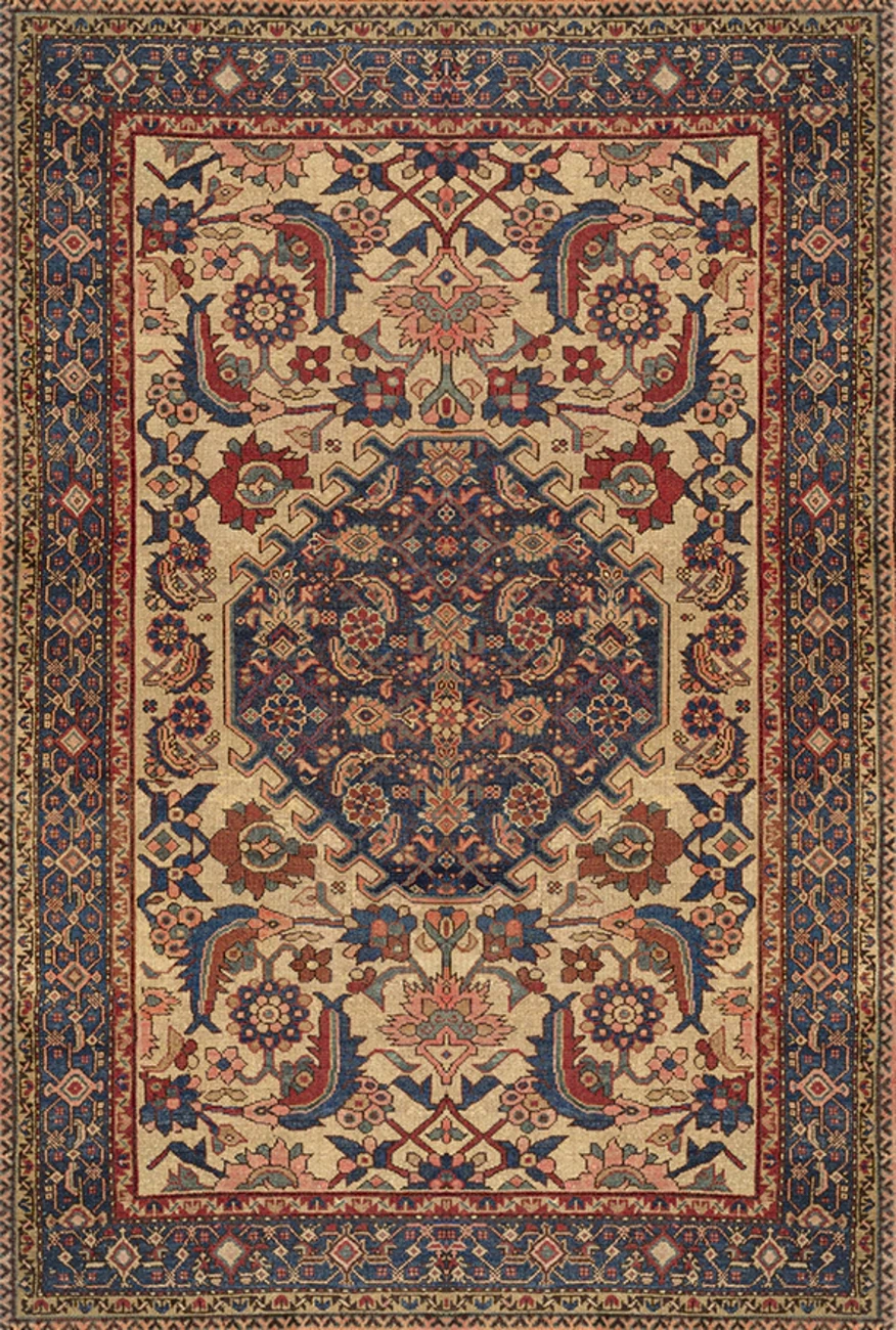 فرش ابریشم ماشینی مدرن و سنتی مناسب حال و پذیرایی برند وارکالا کد ABRISHAM SM 291